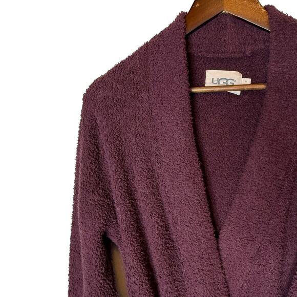 Ugg Ana Knit Wrap Robe in Burgundy size Medium - Picture 3 of 6